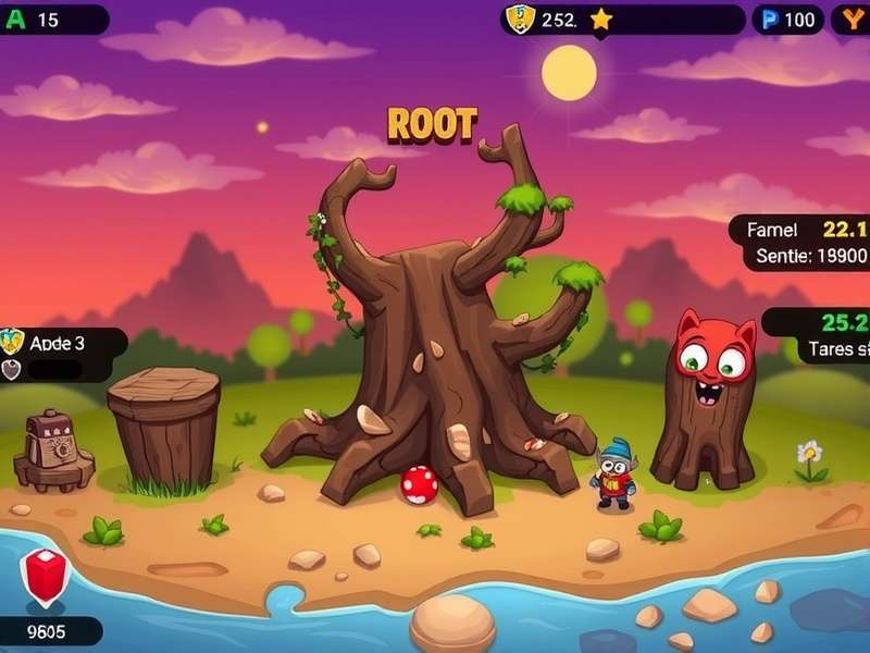 Root board game setup showing the Marquise de Cat, Eyrie Dynasties, Woodland Alliance, and Vagabond factions on a lush forest map