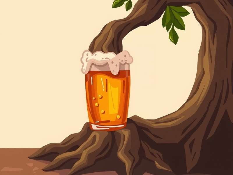 A frosty mug of traditional root beer next to the Root board game box and components