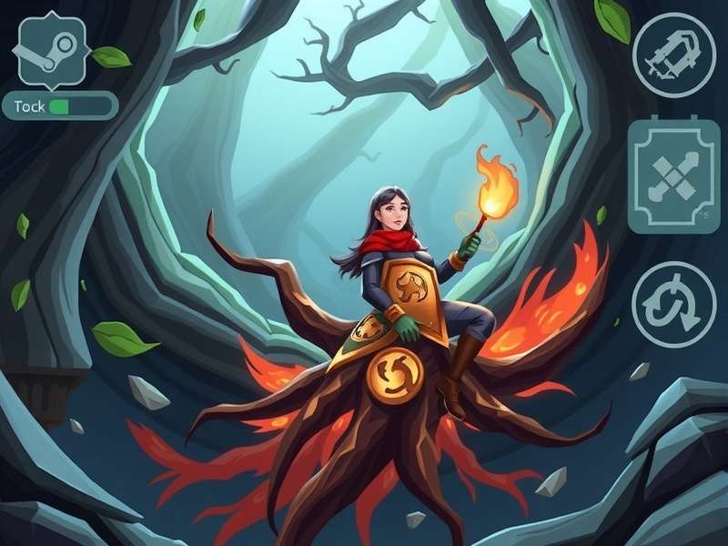 Root board game digital edition running on a Steam Deck handheld console, showing the Marquise de Cat faction board