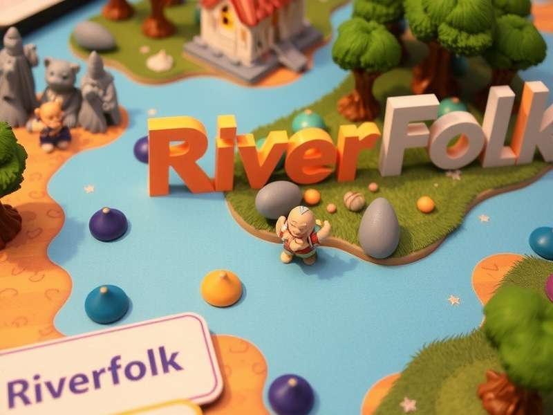 Root Riverfolk Expansion gameplay showing the board, Riverfolk Company meeples, and cards