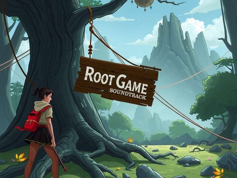 The official Root Soundtrack album cover showing a dramatic woodland scene with a raccoon holding a violin