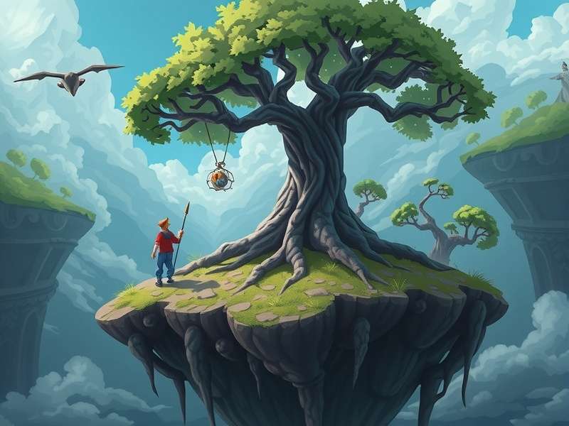 Detailed painting of the Marquise de Cat faction with buildings and warriors