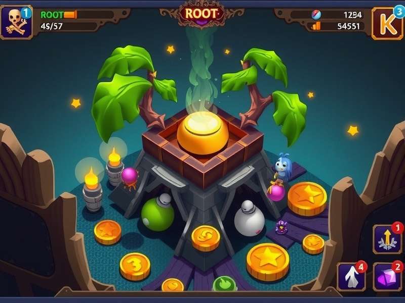 Root Coin Item Art Board Game – collection of metal faction coins, promo tokens and upgraded art pieces displayed on a wooden game table