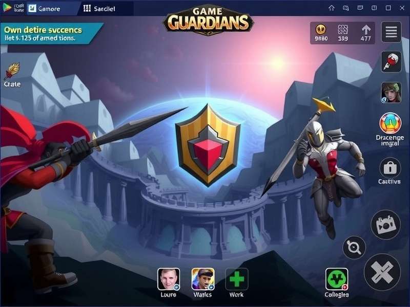 Game Guardian running on Bluestacks emulator with root access enabled